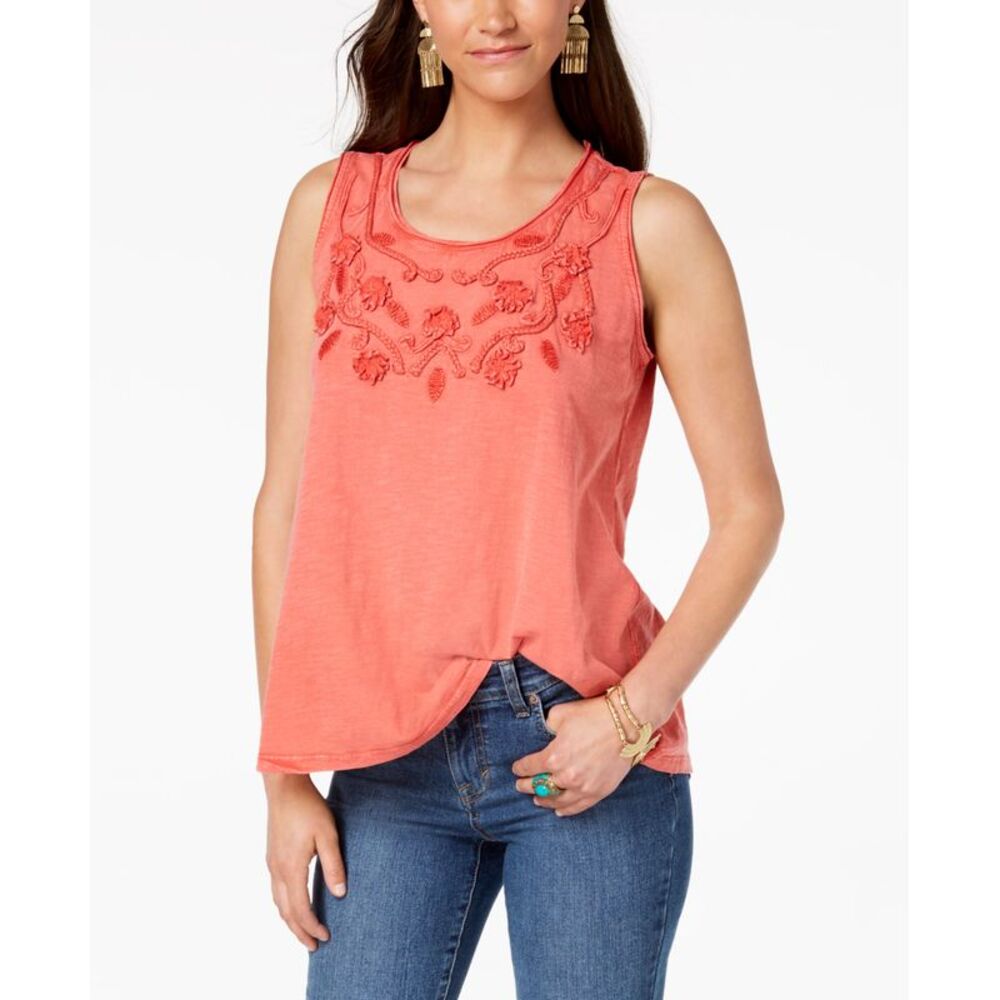 Style & Co Cotton Soutache Trim Tank Top